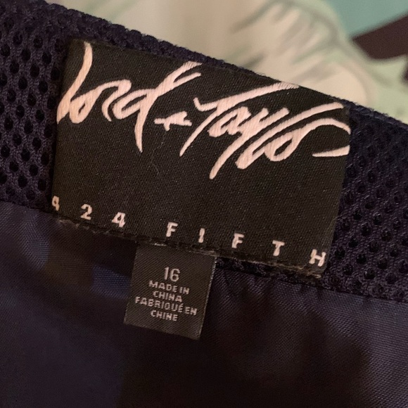 Navy sports mesh fit and flare dress - Picture 10 of 12